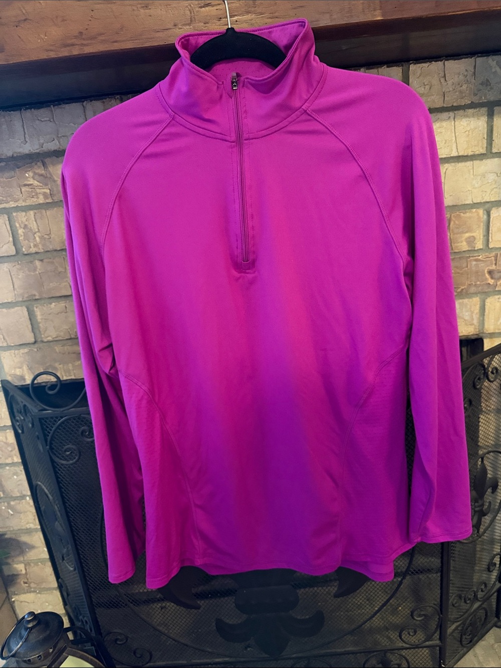 Champion Bright Pink Quarter-Zip Athletic Top